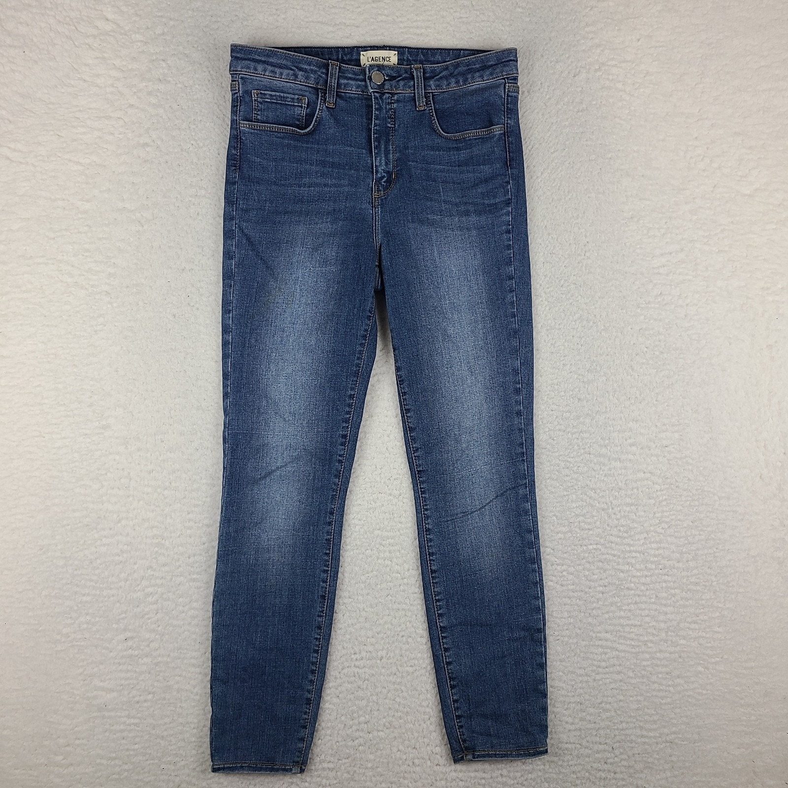 L'agence Jeans Womens 27 Blue Margot Skinny High Rise Light Vintage Denim *